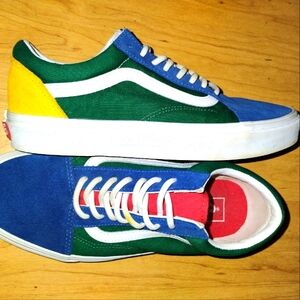 New! Van's Primary Rainbow Canvas Sneakers